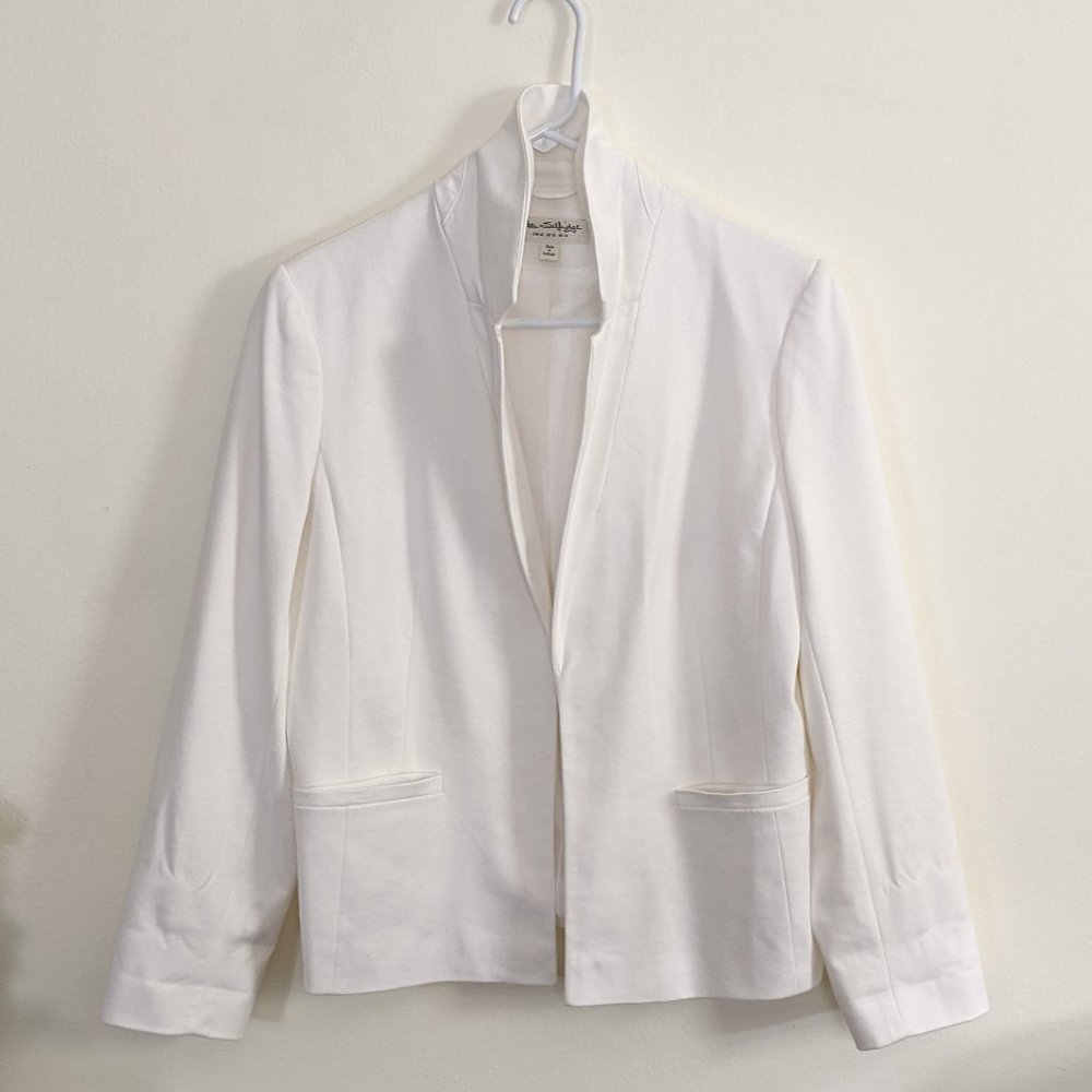 MISS SELFRIDGE WHITE BLAZER OPEN FRONT TWO POCKET SZ US10
